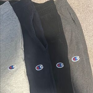 Champion Black and Gray Sweatpants Comfortable Athletic Wear